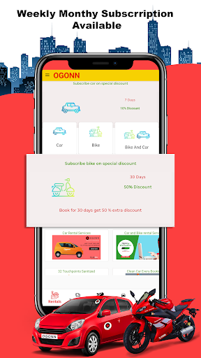 Ogonn - Bike and Car Rental. Screen 2