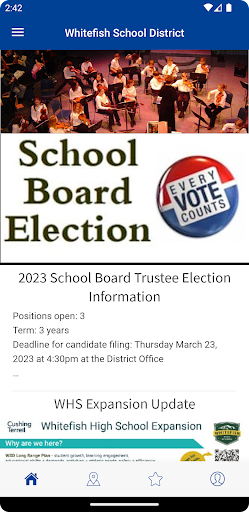 Android application Whitefish School District screenshort