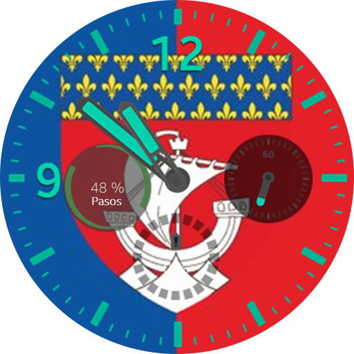 Drapeau de Paris au cadran logo