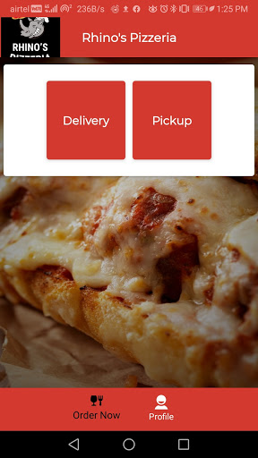 Rhinos Pizzeria Screen 2