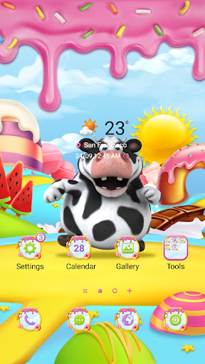 Dessert Lover Cow - Wallpaper