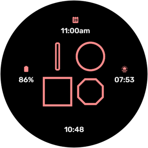 Shapes - Digital Watchface Download on Windows