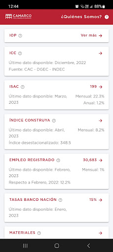 Android application Info Camarco CBA screenshort