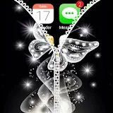 Diamond Butterfly Zipper Lock Screen icon