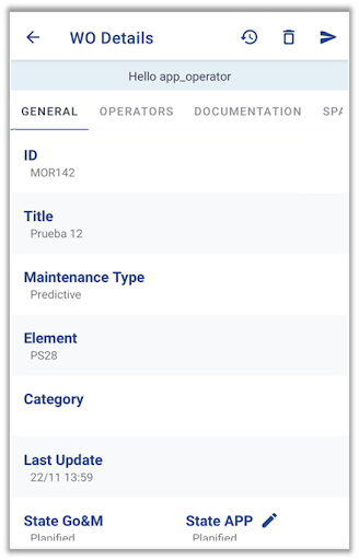 Android application Bluence Maintenance screenshort