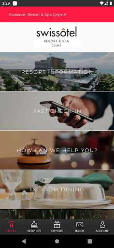 Android application Swissotel Resort & Spa Çeşme screenshort