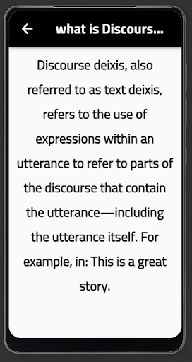 Android application discourse deixis screenshort