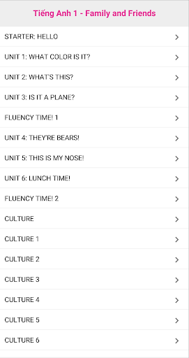 Android application English 1 CTST screenshort