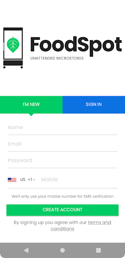 Android application FoodSpot screenshort