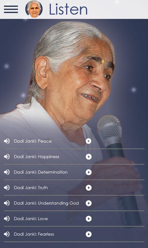 Android application Dadi Janki screenshort