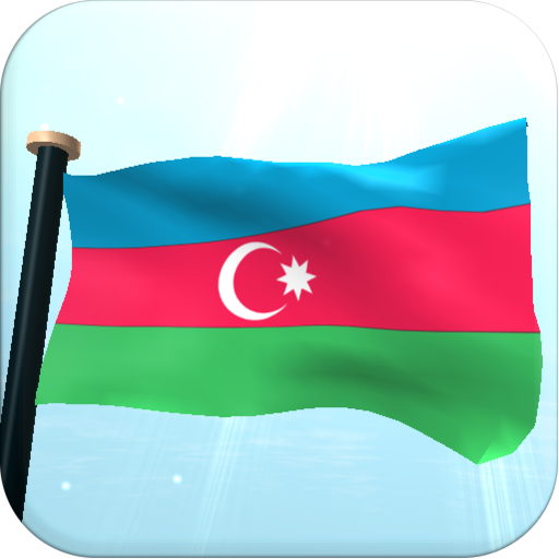 Azerbaijan Flag 3D Wallpaper logo