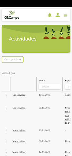 Android application OkCampo screenshort