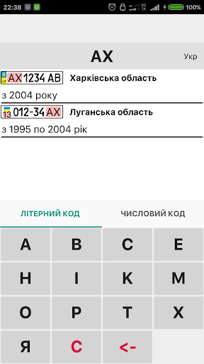 Коды автономеров Украины