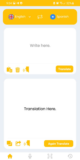 Language translator Screen 2