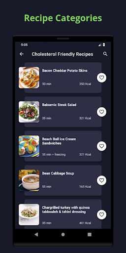 Low Cholesterol Diet Recipes Screen 2