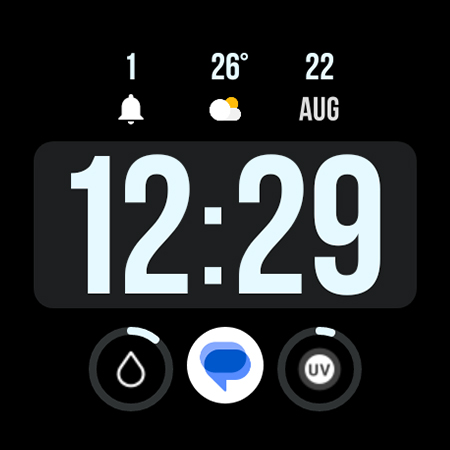 Huge Time Wear OS watch face