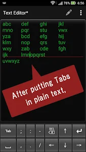 Tab keyboard