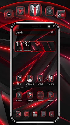 赤黒ビジネステーマ Androidアプリ Applion