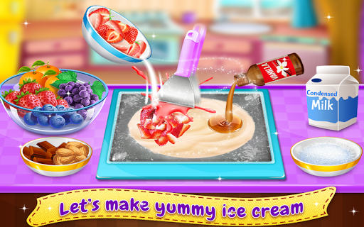 Ice Cream Roll - Stir-fried Ice Cream Maker Game  screenshots 2