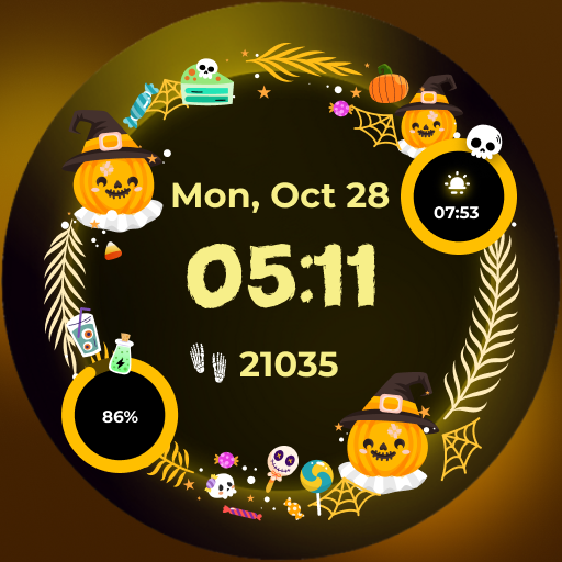 G052 Cute Halloween Watch Face Logo