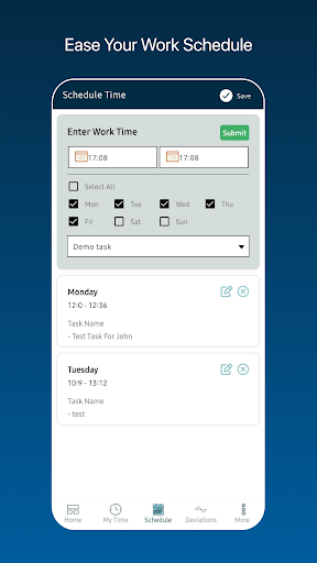 NorskTimeRegister - Forbund Screen 3