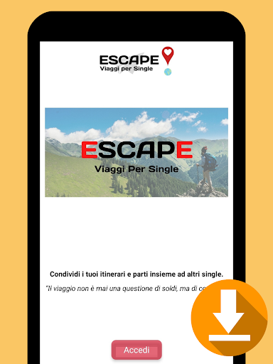Android application ESCAPE - ViaggiPerSingle screenshort