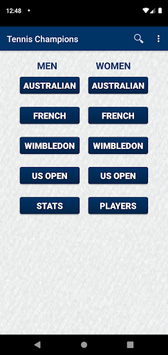 Android application Tennis Champions screenshort