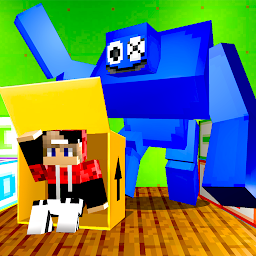 Blue Monster Rainbow Craft PE