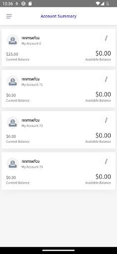 NNMSEFCU Mobile Banking Screen 3