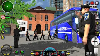Police Bus Driving Game 3D - Screenshot 2