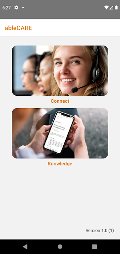 Android application ableCARE screenshort