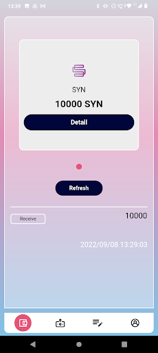 Android application SYN Wallet screenshort