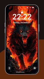 Fire Wolf Wallpaper 4K poster 6