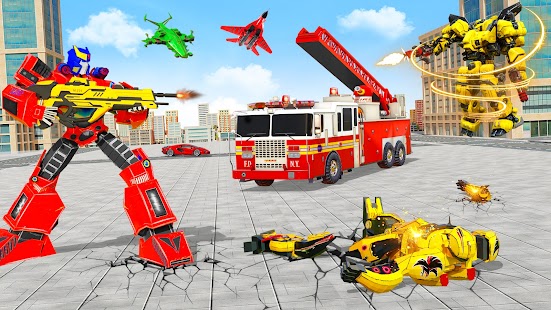 Fire Truck Robot Car Game Screenshot