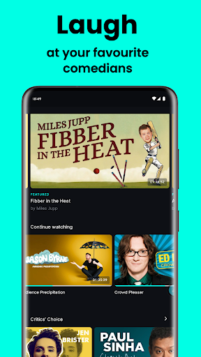 Android application NextUp - Stream Great Stand-Up screenshort