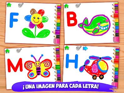Captura 16 Juegos ABC Pintar niños letras android