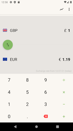 Android application Pound Sterling Euro Converter screenshort