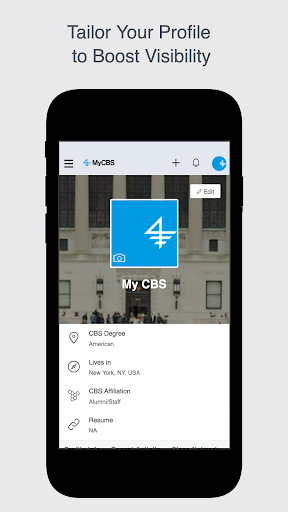 MyCBS Screen 2