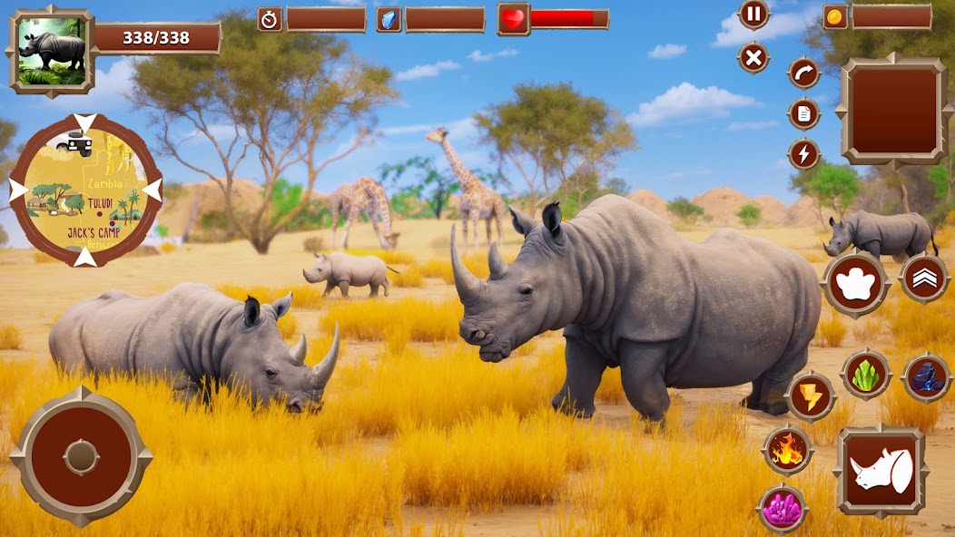 Rhino Jungle Wildlife Survival 1.8 APK + Mod (Unlimited money) untuk android