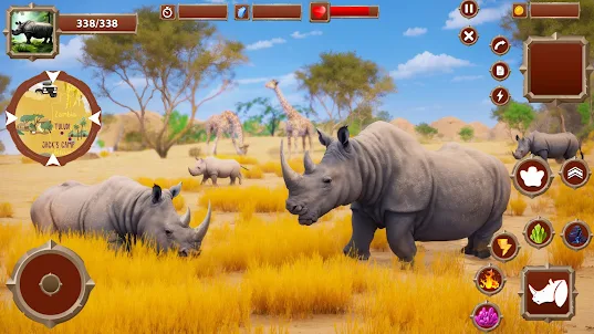 وحيد القرن الغابة الحياة البري