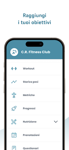 Android application C.R. Fitness Club screenshort