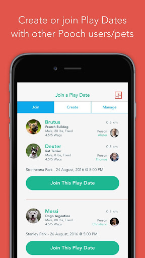 Android application Pooch - Join the pack! screenshort