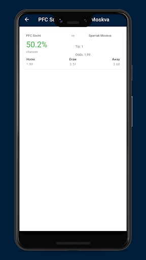 1X2 Football Prediction Screen 2