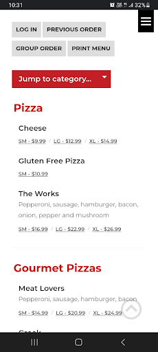 Tonys House of Pizza Screen 3
