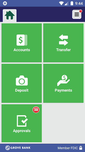 Grove Bank Business Screen 3