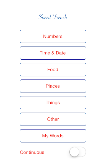 Android application Speed French screenshort