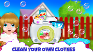 Chic Baby Clothes Washing Game - Screenshot 2