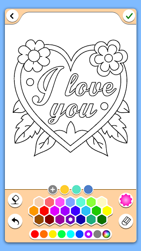 Valentines love coloring book screenshots 1