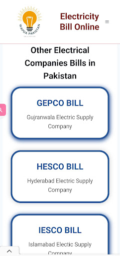 Electricity Bill check online