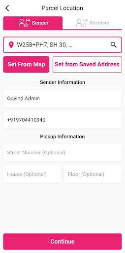 Android application My City Delivery partner screenshort